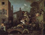 William Hogarth The auspices of the members of the election campaign Spain oil painting reproduction